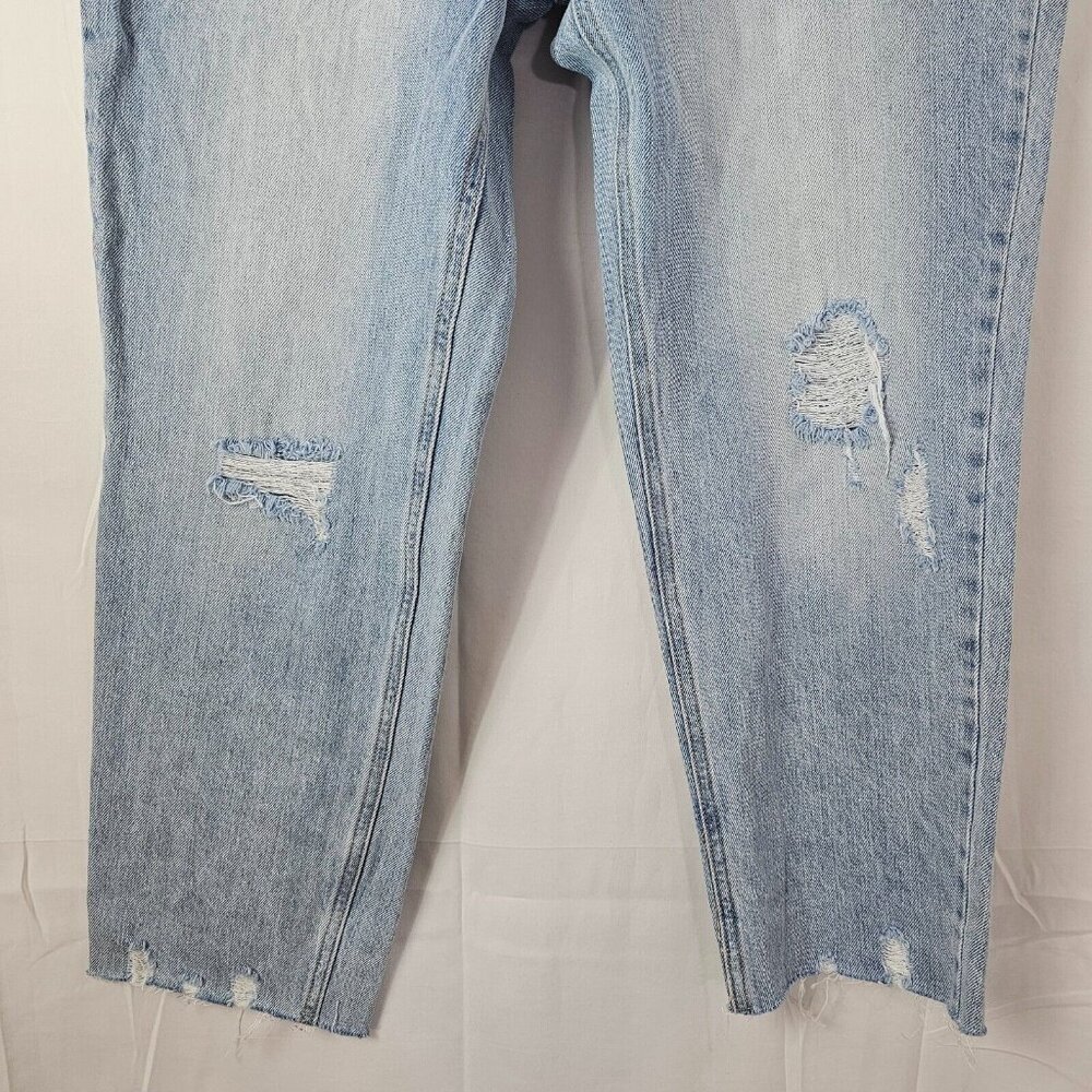 NWT No Boundaries Jeans Juniors 13 Super High Rise Slim Straight Raw Hem Denim - Picture 9 of 11